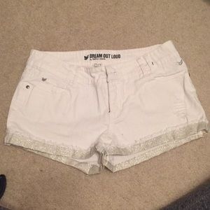 White jean shorts juniors